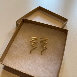 925 Sterling Silver Vintage Zig Zag Earrings